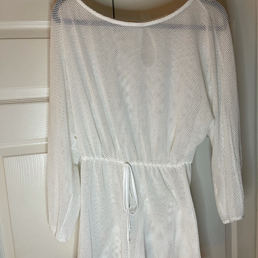 Fashion Nova white netted romper